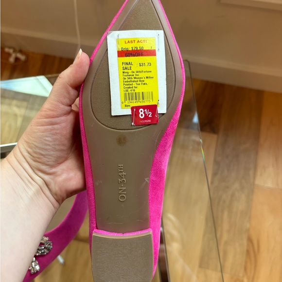 ON 34th Women's Millee Embellished Bow Pointed Toe Flats | MSRP $79.50 - Picture 2 of 5